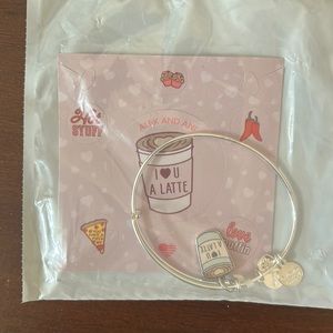 Alex and Ani - I heart U a latte bracelet with stickers